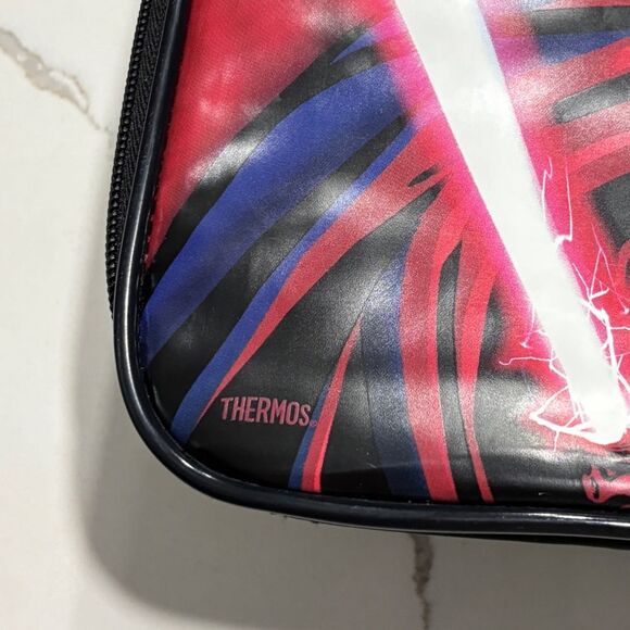 StarWars | 2005 Vintage Lunchbox Darth Vader Padded Red Black Star Wars Tote - Picture 7 of 12